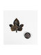 Metallic Curtain Tie-Back Leaf Shape Magnetic Black