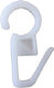 Curtain Hooks Wooden Rings 50 Pieces White