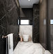 Badezimmer Fliesen Serie Marmi Schwarz Weiß 60x60cm Glänzend