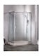 Sanitec As80110f Кабинет Асиметричен Душ Матиран 80x110x180см