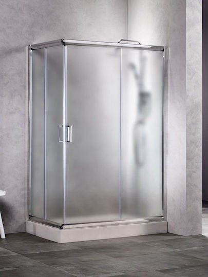 Sanitec As70120f Cabinet Asimetric Duș Mat 70x120x180cm