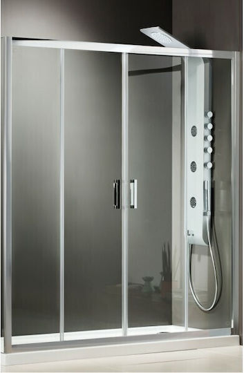 Schiebetür Duschkabine Axis Slider 181-184x185cm Sauberes Glas Chrom