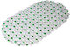 Anti-Slip Bath Mat Suction Cups Green Polka Dot 67x37cm Forhome 02002 Home
