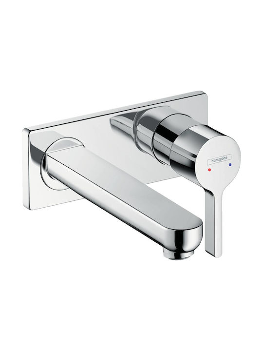 Hansgrohe Metris S Μπαταρία Εντοιχισμού Νιπτήρος Χρωμέ