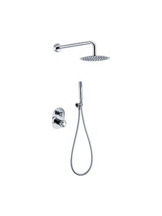 Excel Fuego Built-In Mixer Set 2 Exits Hand Shower & Wall Shower Head