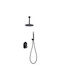Excel Fuego Built-In Mixer Set 2 Exits Matte Black Telephone & Ceiling Shower Head