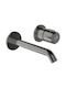 Wall-Mounted Built-in Faucet for Bathroom Sink Graphite Laveo Pretto Bao 922p
