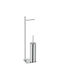 Trilly Chrome Tr3213 Toilet Paper Holder And Toilet Brush Set