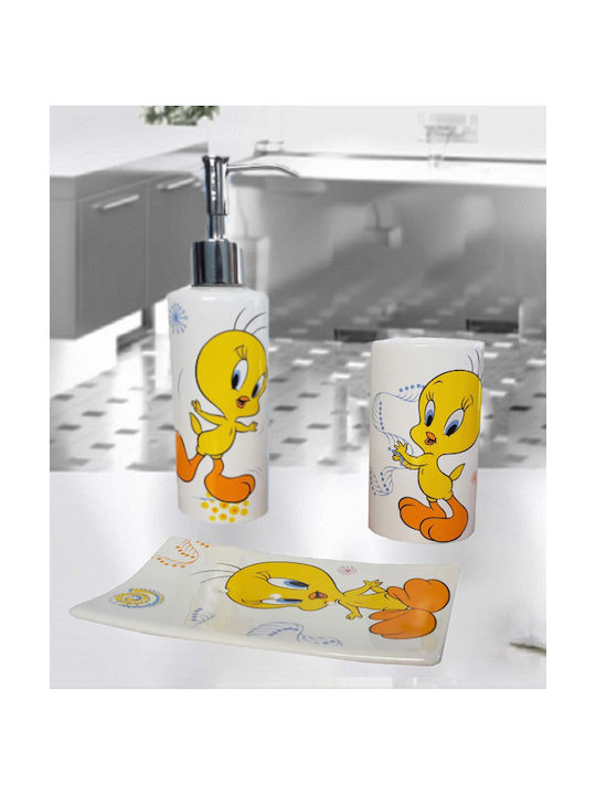 Αξεσουάρ Μπάνιου Tweety Σετ 3 Τεμαχίων Αξεσουάρ Μπάνιου Tweety Σετ 3 Τεμαχίων