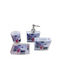 Set De Accesorii Pentru Baie Din Acril 4 Bucăți Dimensiuni Săpunieră 13x9x2,5cm Pahar 7x8cm Suport Pahar 10x3,5x10cm Dispenser 10x3x16cm