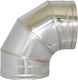 Ecke 90° Φ180 0,4mm Inox 304ce Technometal Hellas