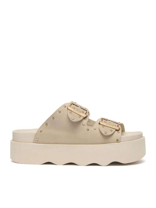 Scholl Leder Flache Sandalen für Damen Anatomis...
