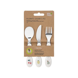 Laessig Baby Cutlery Set made of Plastic White 3pcs