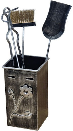 B-3 Fireplace Tool Set Stand Holder Set Bronze