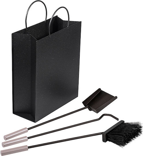 Kaminwerkzeug-Set Montana 560 Metallisch 44cmx30cmx12,5cm Rost
