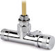 S.r Tondera 0688c Chrome Decorative Radiator Switch for Towel Rack Corner Right Connector Φ16 Copper