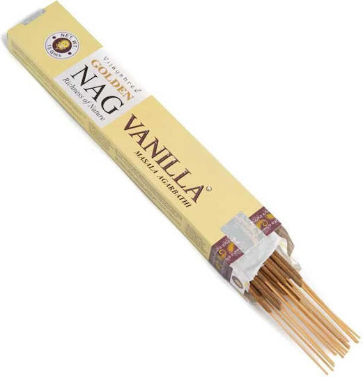 Golden Nag Vanilla Αρωματικά Sticks Χώρου 15gr/15τεμάχια Vijayshree