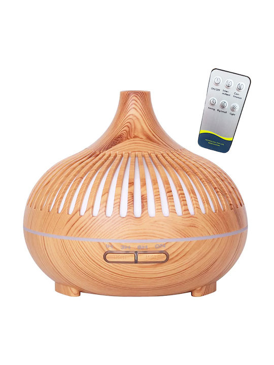 Aromatherapy Diffuser 550ml Light Brown 14.5*16.8cm Colors Remote Control Oem