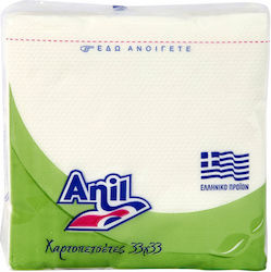 Χαρτοπετσετες Anil 33χ33 Λευκη 60φ
