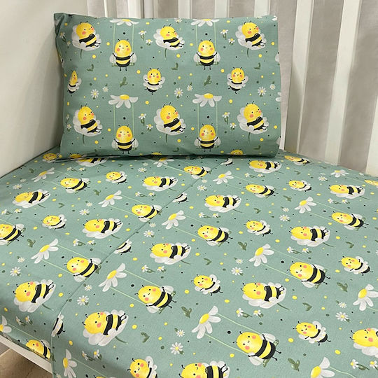 Bunny Bebe Подредба с Ластик Тюркоазен 70x140см