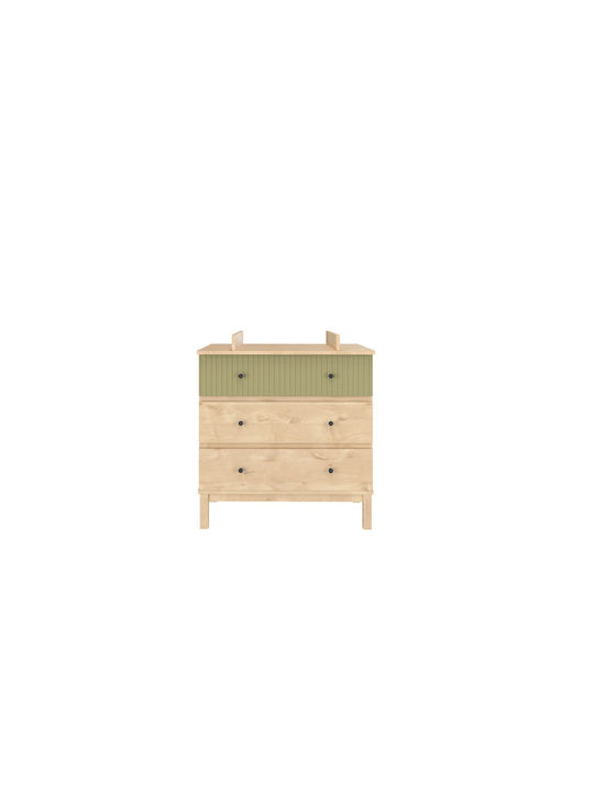 Baby Dresser with 3 Drawers Brown 70x50x