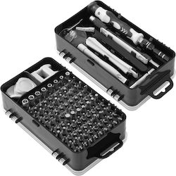 Set Șurubelnițe de Precizie 115 în 1 98 Capete Electronice Electrocasnice Mobilier Telefoane Macbook Imac Iphone Cupă de Aspirație Flexibilă Pensete Magnetizare Mâner Ergonomic Cutie de Depozitare Negru Gri Set Șurubelnițe de Precizie 115 în 1 98 Capete Electronice Electrocasnice Mobilier Telefoane Macbook Imac Iphone Cupă de Aspirație Flexibilă Pensete Magnetizare Mâner Ergonomic Cutie de Depozitare Negru Gri