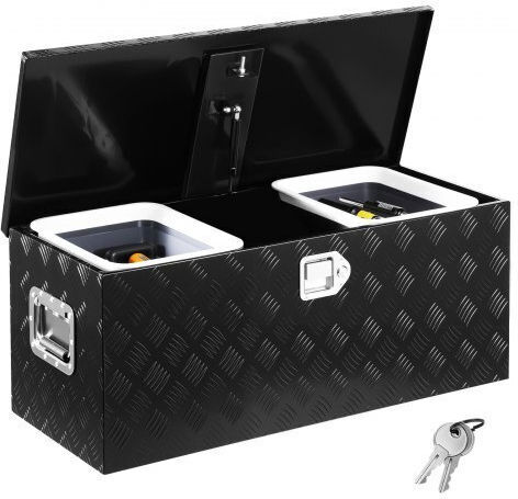 Vevor 35.4"x14.6"x14.6" Heavy Duty Aluminum Truck Bed Tool Box Pickup Black