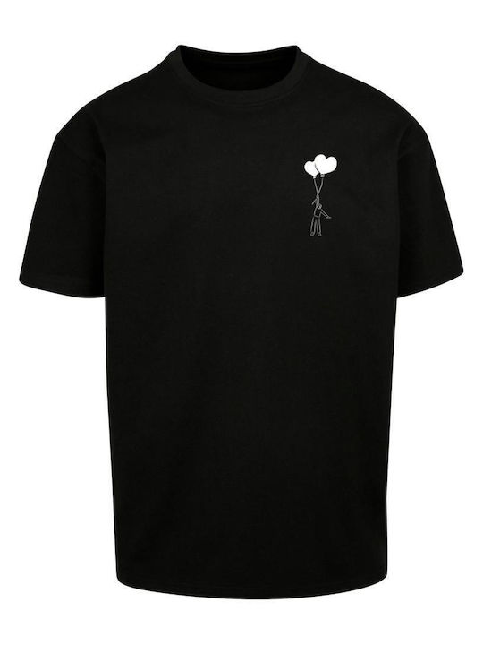 Merchcode Love In Air Heavy Oversize T-Shirt Schwarz Fw18 Mp0008452-00007