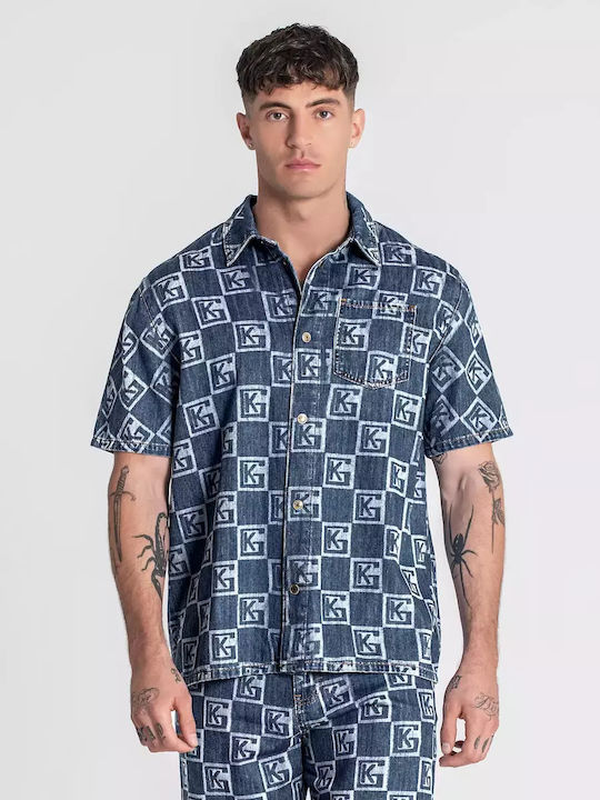 Дълъг Ръкав Деним Overshirt Светлосин
