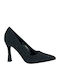 Synthetic Leather Pointed Toe Black High Heels