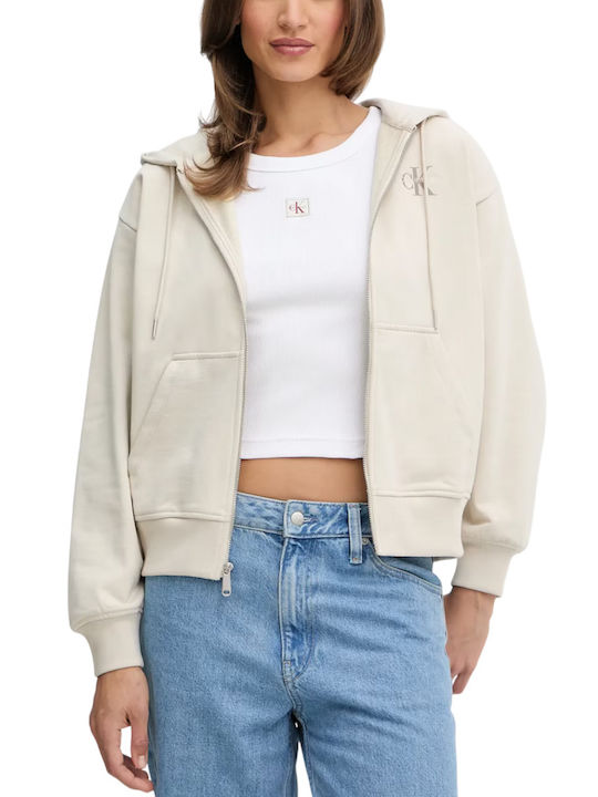 Calvin Klein Γυναικεία Ζακέτα Φούτερ με Κουκούλ...