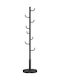 Songmics Καλόγερος Μεταλλικός Μαύρος 40x40x175.3cm