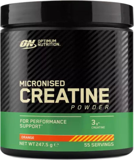 Optimum Nutrition Micronised Creatine Μικρονισμένη Μονοϋδρική Κρεατίνη Orange 247.5gr