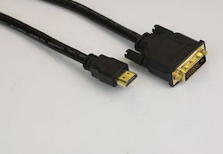 VCOM Cable DVI-D male - HDMI male 3m Μαύρο