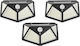 Set of 3 Solar Lights 1W with Motion Sensor and Photocell IP65