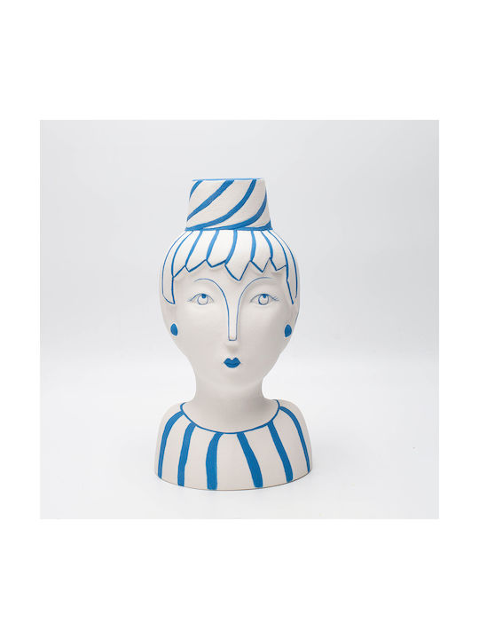 Decorative Vase White 14x13.8x25.6cm