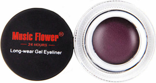 Music Flower Colored Eyeliner Gel Jar Application Brush 30g 5#-Purple