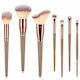 7 Πινέλα Μακιγιάζ Beautyware Καφέ