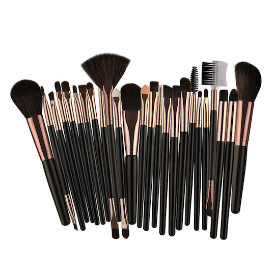 25 Makeup Brushes Various Colors Maange Black Brown