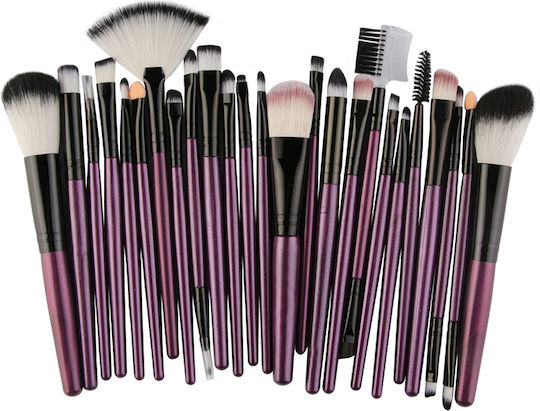 25 Makeup Brushes Various Colors Maange Purple Black