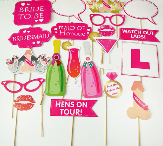 Set of 20 Pieces Bride To Be Accessories Perfect Photos