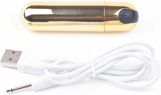 10 Speeds Golden Color Usb Recharging Vibrating Bullet
