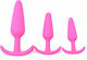 Pink Color Silicone Butt Plug Set