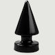 Großer Kegelförmiger Anal Plug Big Cone Shaped Analspielzeug 15 x 8 cm Schwarze