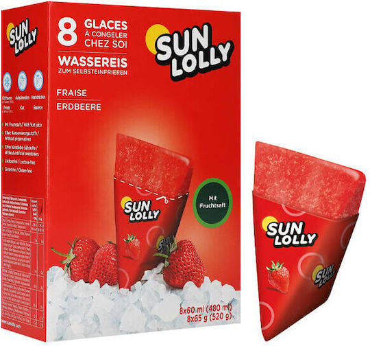 Sun Lolly Granita Strawberry Sticks 480ml