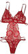 Sexy Bodysuit Spitze Rotes