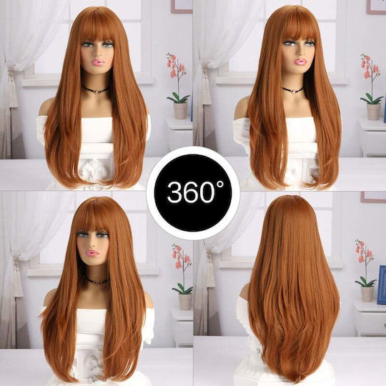 Karnevalsperücke Mit Pony Orange Get-myho-wig-521α-oem