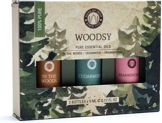 Aromatherapy Gift Set Woodsy Pure Essential Oil Σετ 3 Αιθέρια Έλαια 5ml