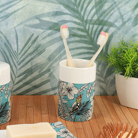 Cup Holder Ceramic Blue