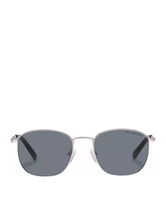 Le Specs Men's Sunglasses with Silver Frame and Silver Polarized Mirror Lens LSP2002166